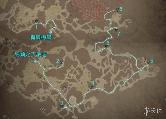 《暗黑破坏神4》第二章莉莉丝祭坛位置分布图 第二章祭坛有多少(图5)